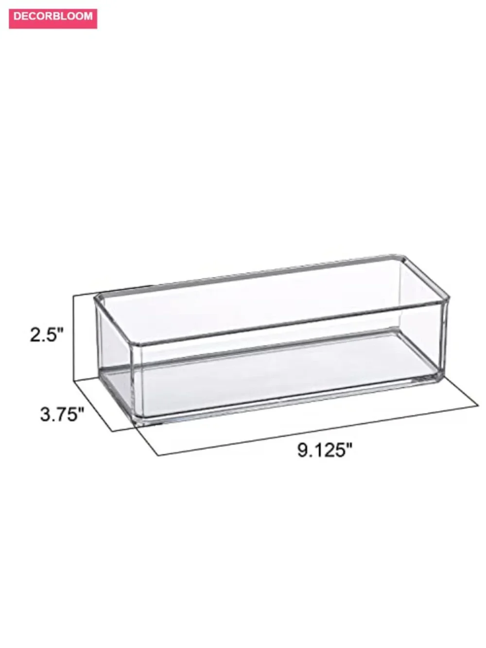 2-Pack Acrylic Makeup Organizer, Transparent Lipstick Holder for Vanity Storage